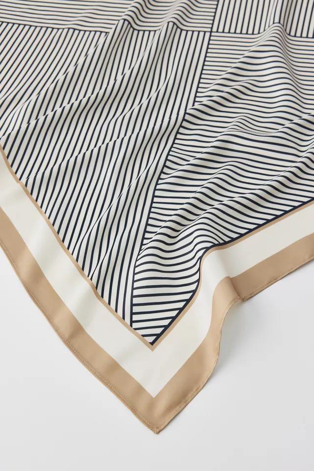 Mixed Stripes Satin Scarf Womens at Urban Outfitters Product Image
