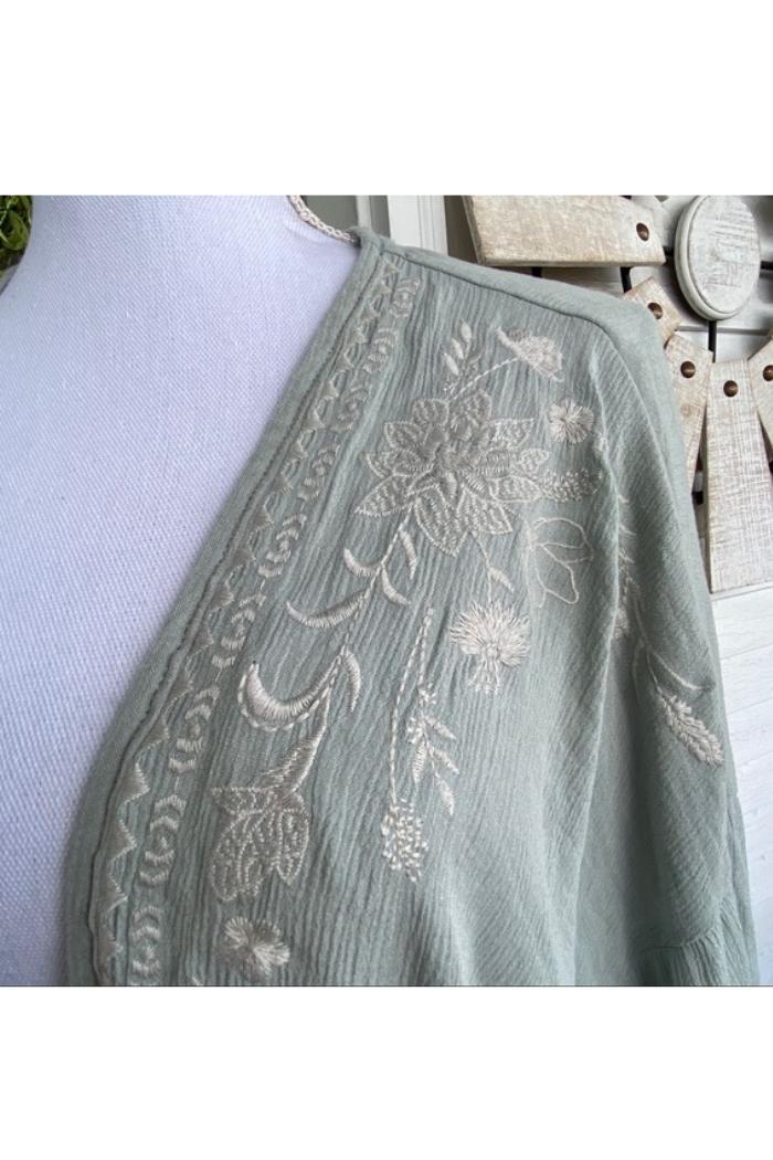 Open Embroidered Cardigan Product Image