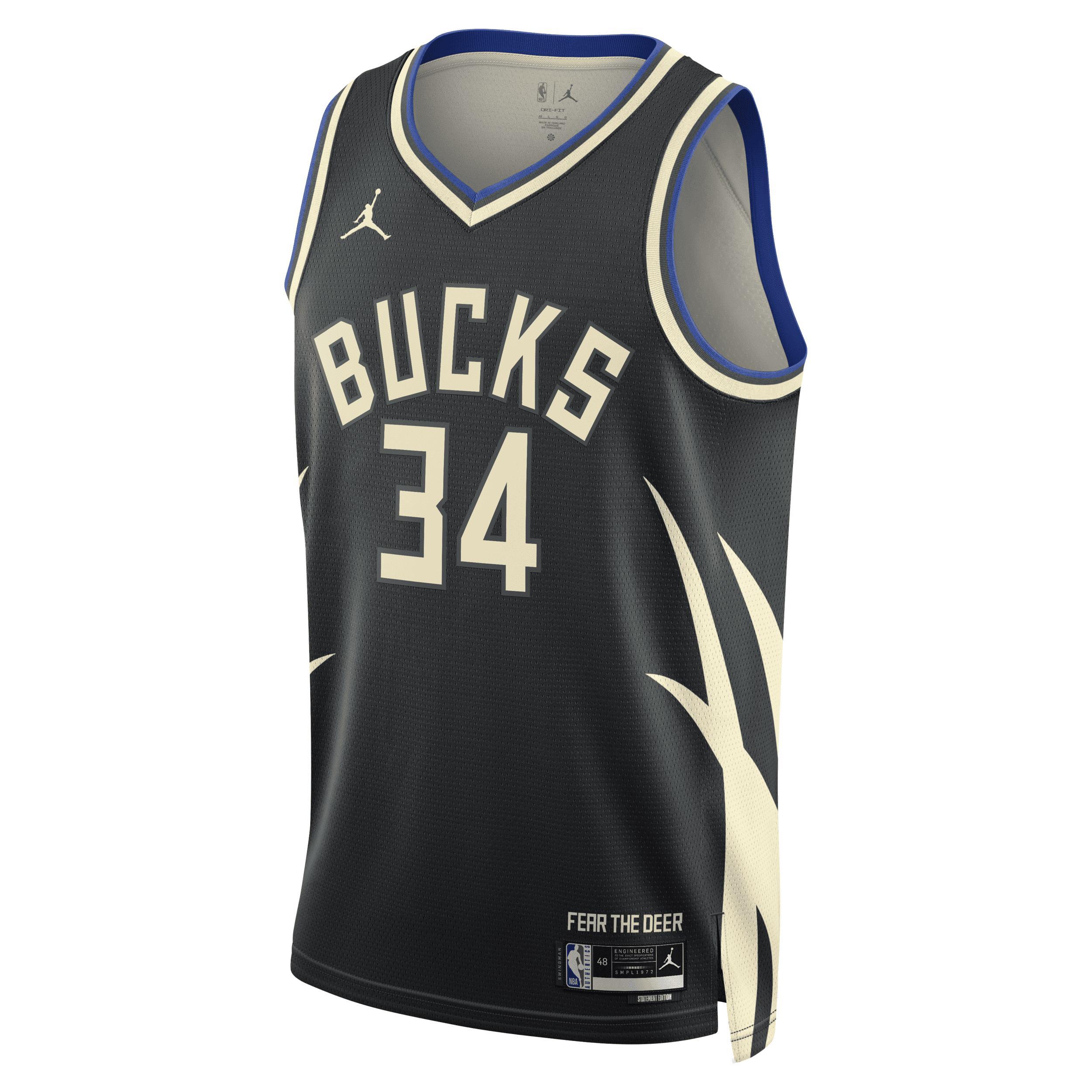 Men's Milwaukee Bucks Statement Edition Jordan Dri-FIT NBA Swingman Jersey Product Image