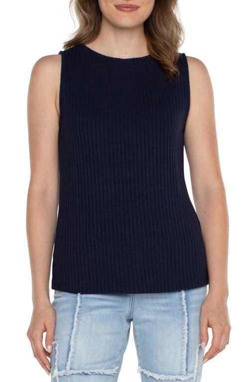 Liverpool Los Angeles Ribbed Knit Boat Neck Tank Top Product Image