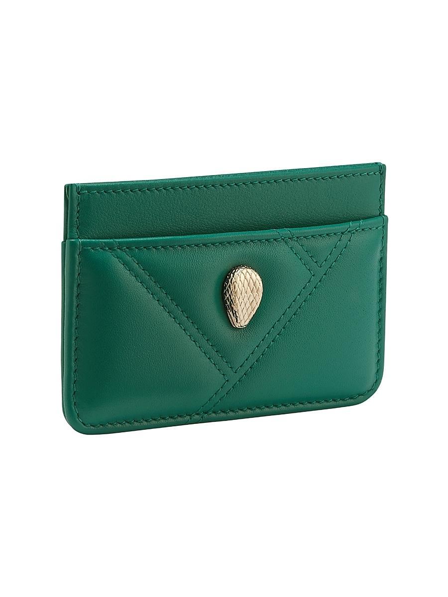 Womens Cabochon Leather Card Case Product Image