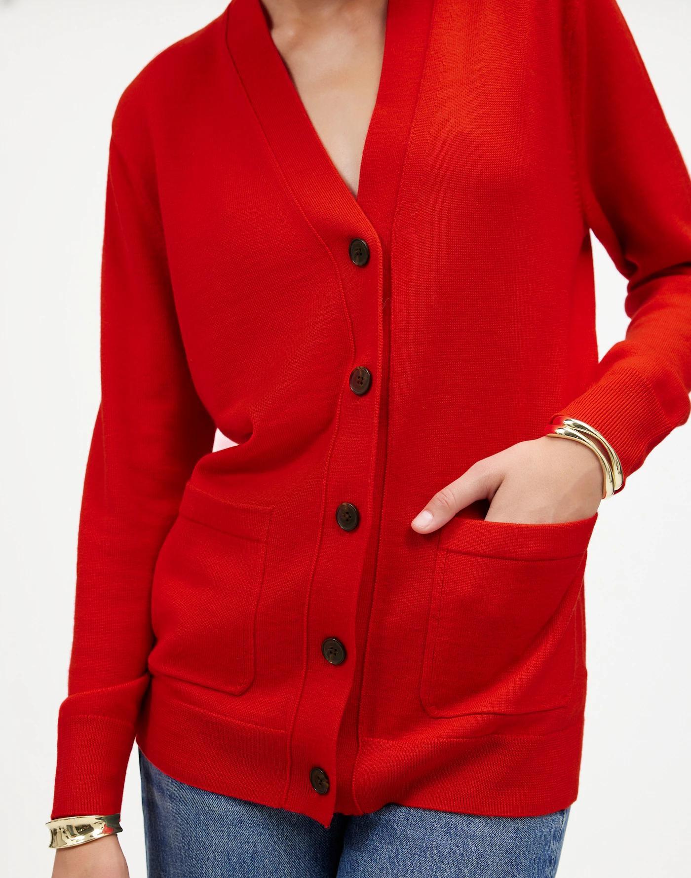 Merino Wool Boyfriend Cardigan Product Image