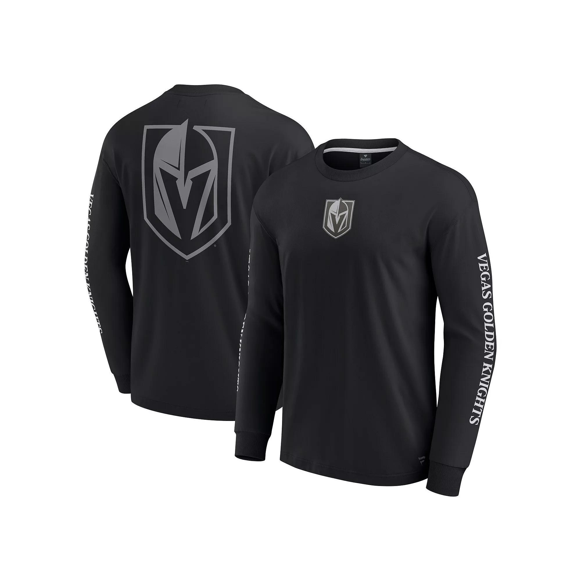 Mens Fanatics Black Vegas Golden Knights Elements Strive Long Sleeve T-Shirt Product Image