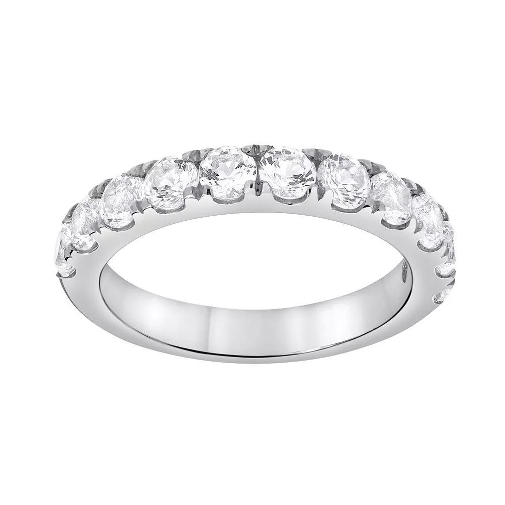Gemstone Brilliance Lab-Created White Sapphire Ring, Women's, Size: 7, Silver Tone Product Image