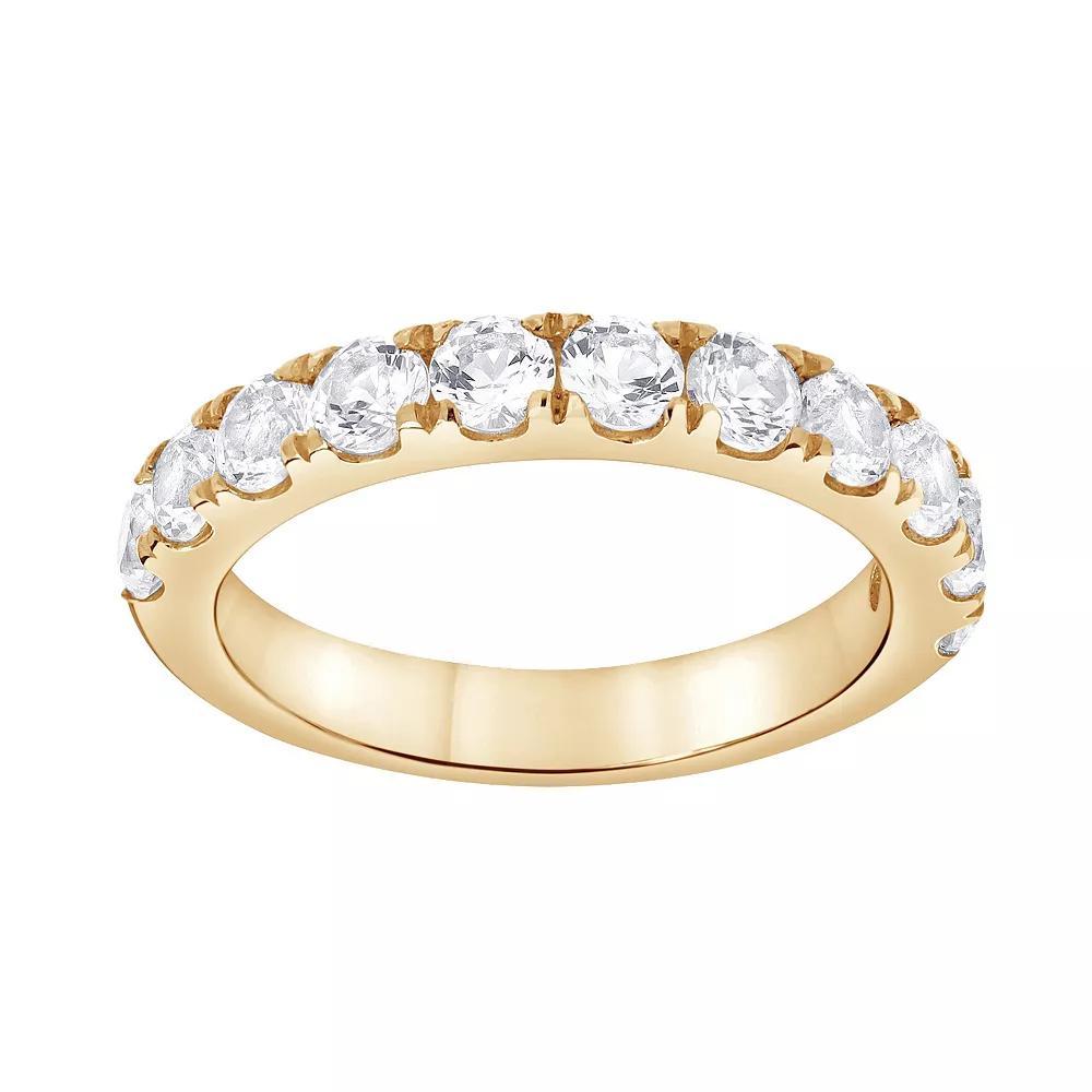 Gemstone Brilliance Lab-Created White Sapphire Ring, Women's, Size: 8, Gold Tone Product Image