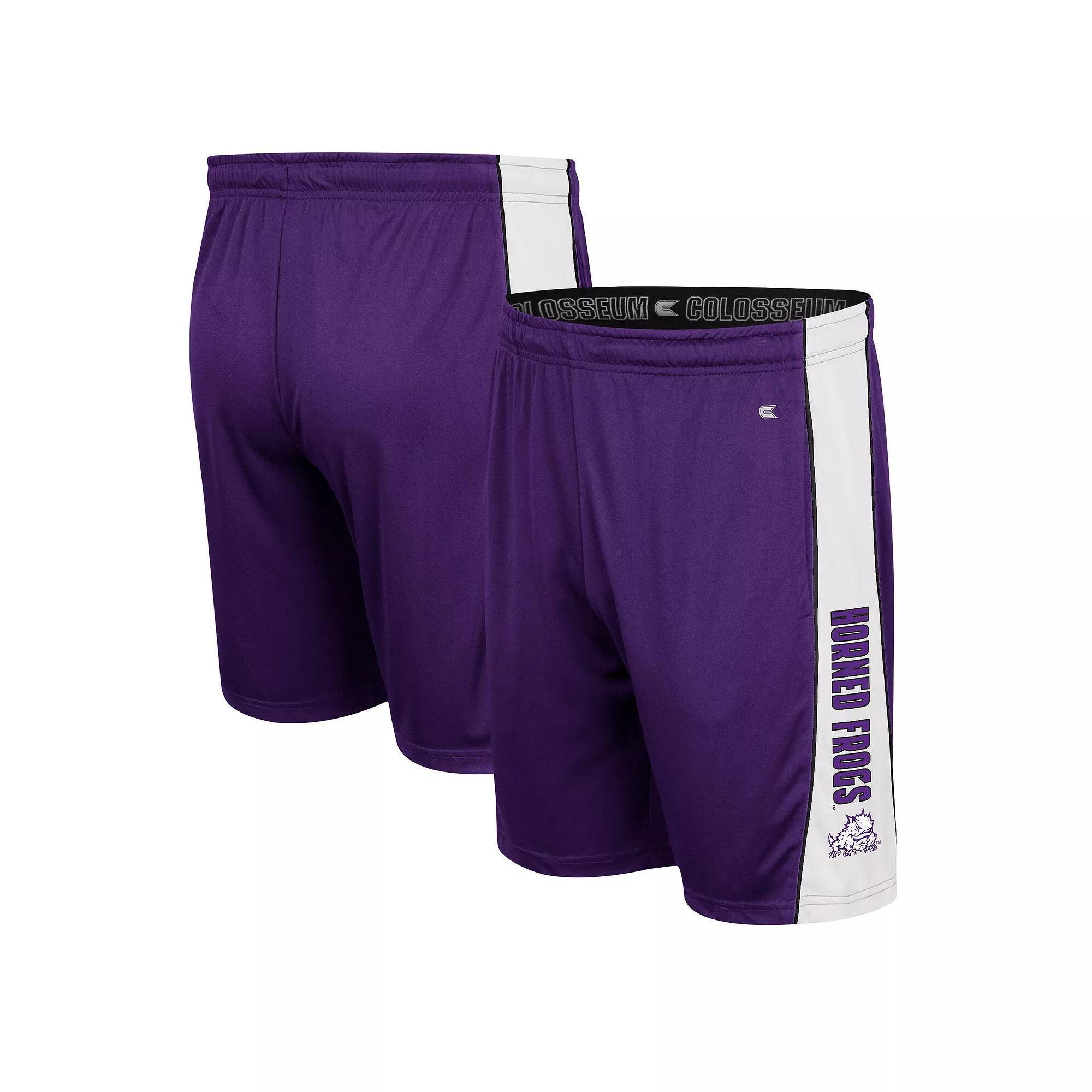 Men's Colosseum Purple TCU Horned Frogs Panel Shorts, Size: Medium Product Image