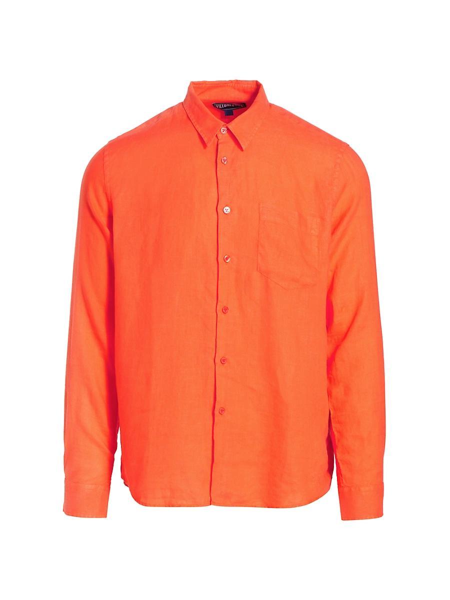 Vilebrequin Linen Solid Classic Fit Shirt Product Image