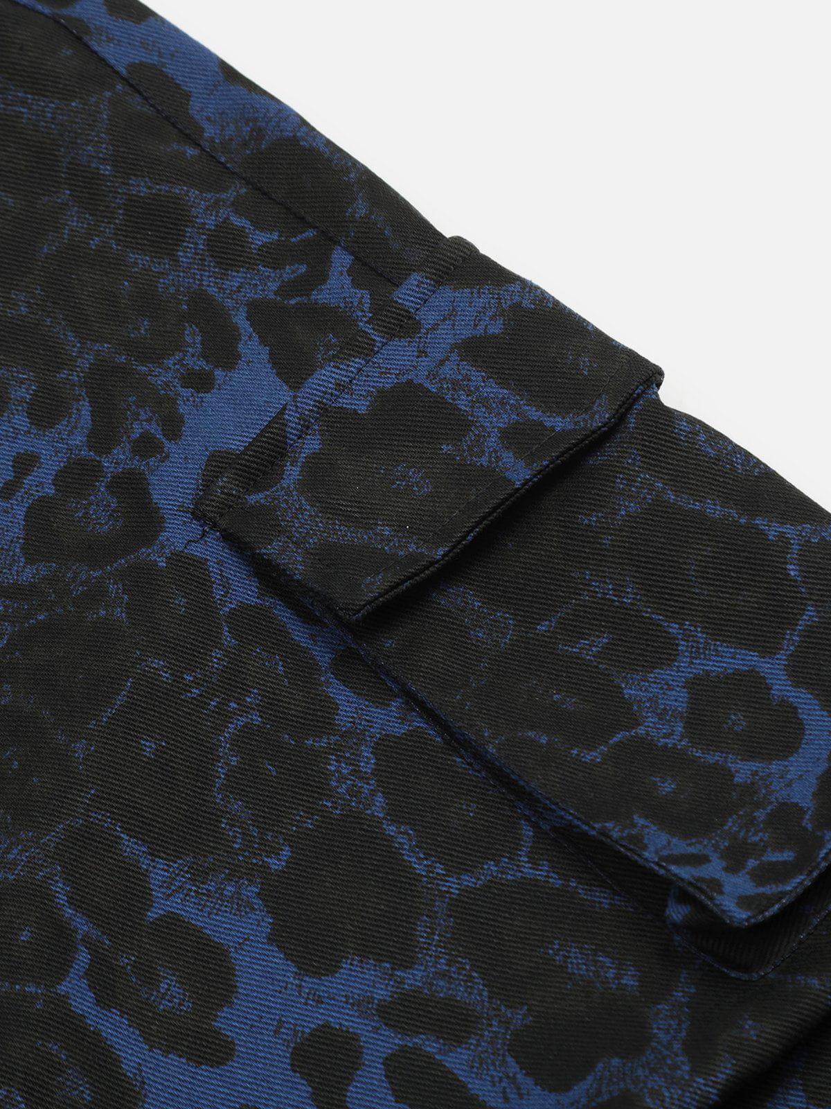 Aelfric Eden Blue Leopard Print Cargo Pants Product Image