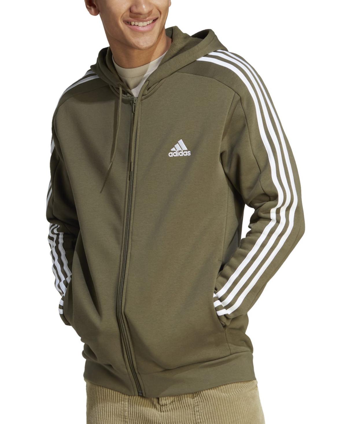 adidas Mens adidas Essentials 3-Stripes Full-Zip Fleece Hoodie - Mens Product Image