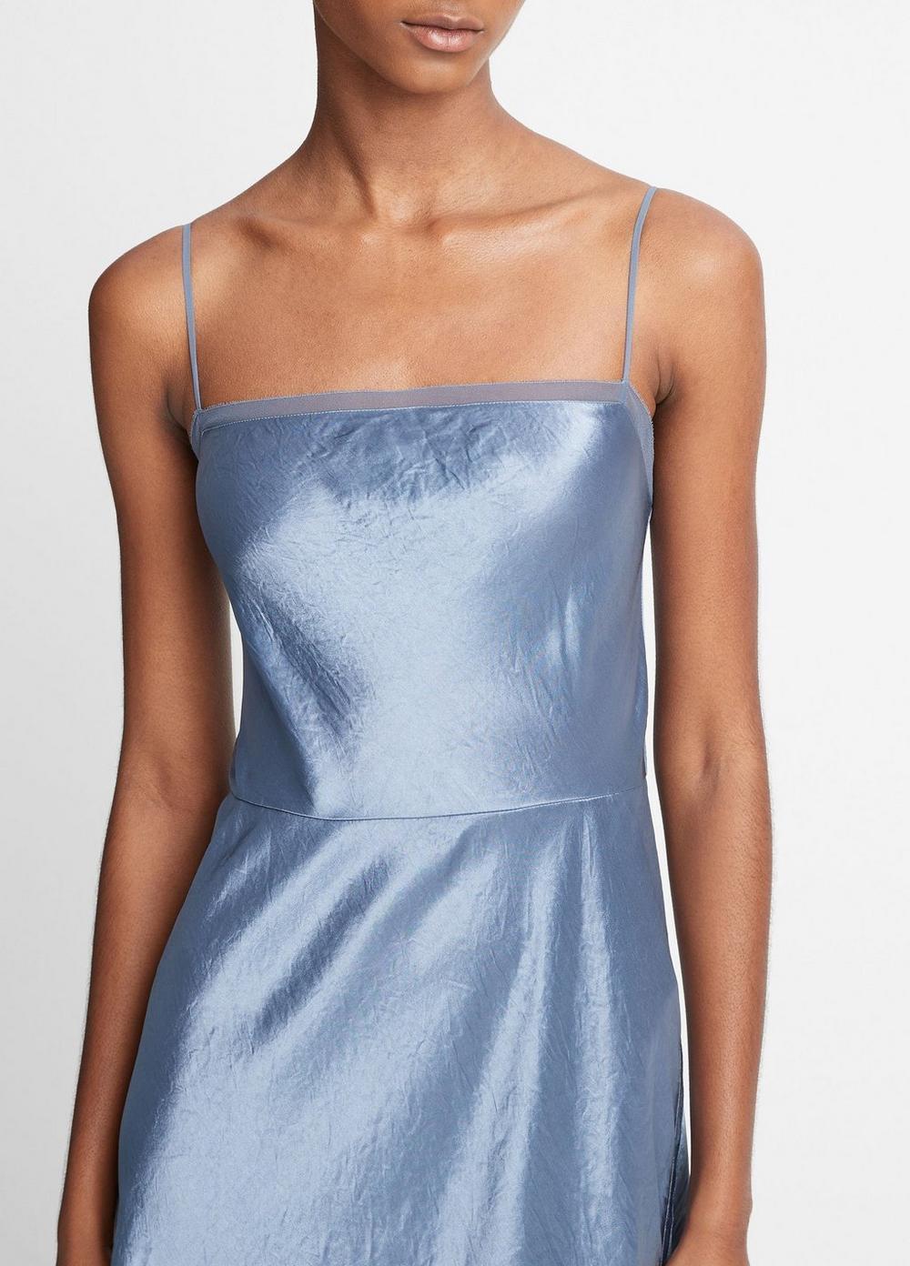 Womens Sheer-paneled Slip Dress, Iris Smoke, Size 12 Vince Product Image