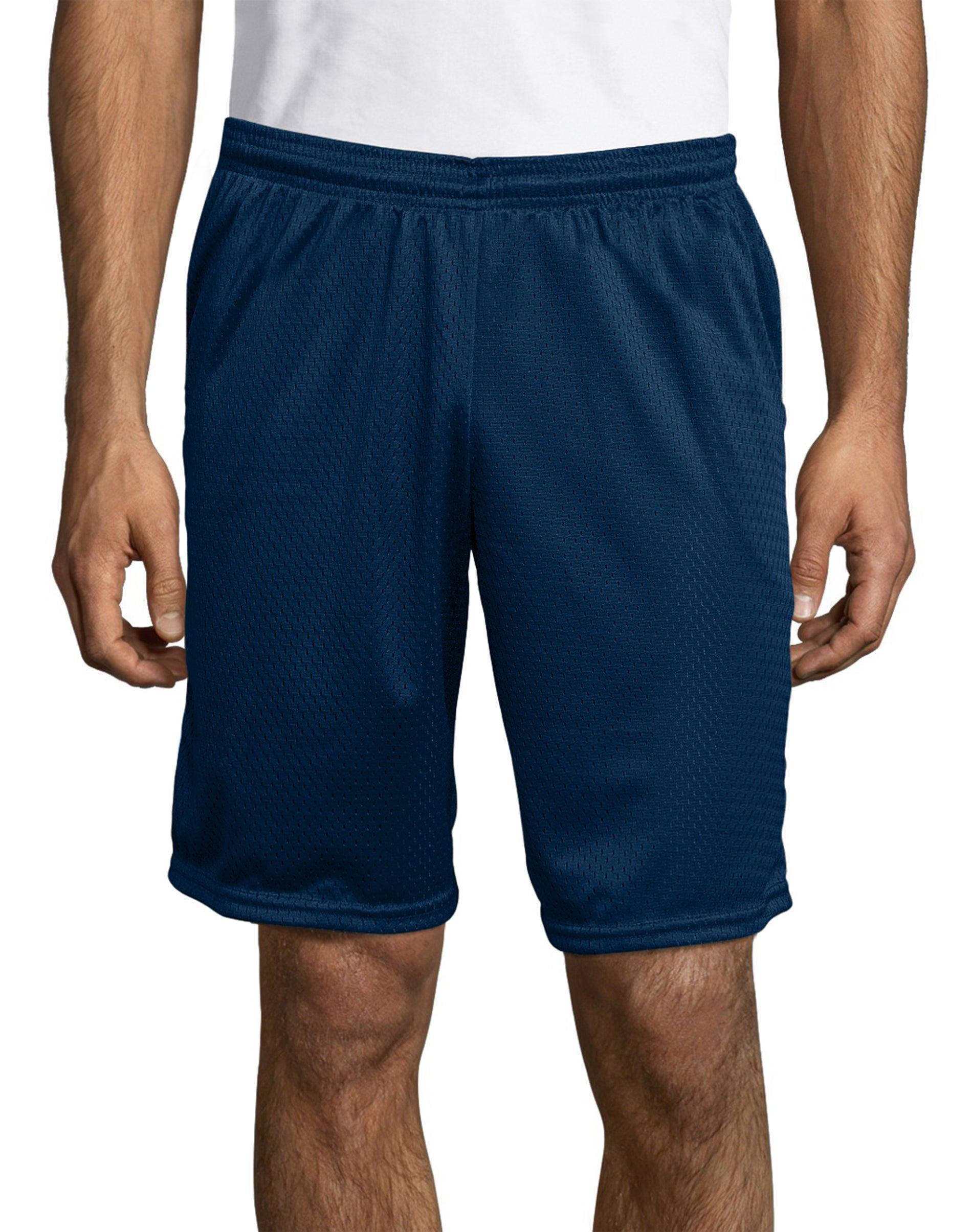 Hanes Sport Mens Mesh Athletic Shorts with Pockets, 9 Navy S Product Image