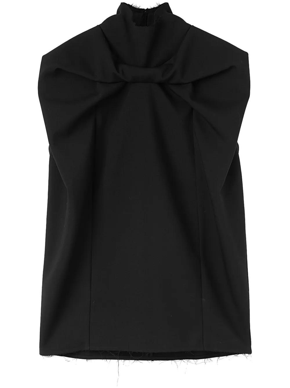JIL SANDER Raw-cut High-neck Top In Black Product Image