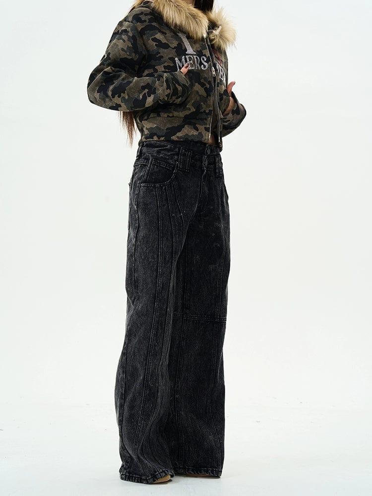 RT No. 12002 BLACK RODEO STRAIGHT JEANS Product Image