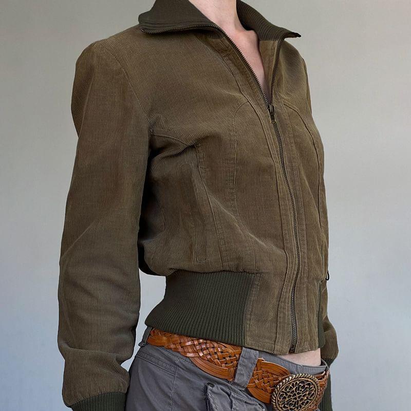 Corduroy Zip-Up Jacket Product Image