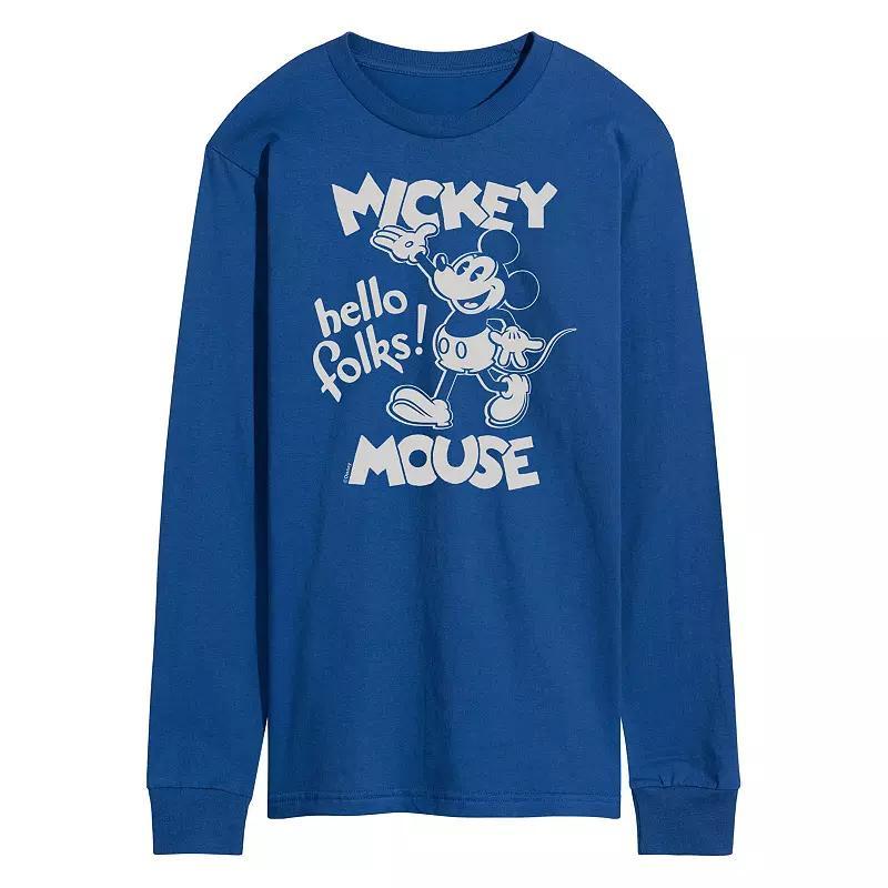 Mens Disneys Mickey Mouse Hello Folks Tee Product Image