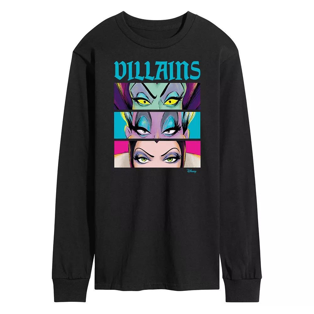 Disney Villains Mens Stacked Long Sleeve Graphic Tee Product Image