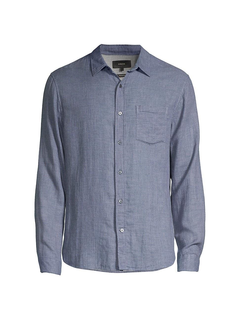 Vince Double Face Long Sleeve (Heather ) Men's Clothing Product Image