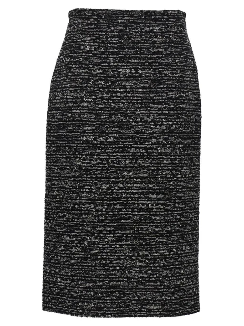 ALBERTA FERRETTI High-waist Tweed Pencil Skirt In Weiss Product Image