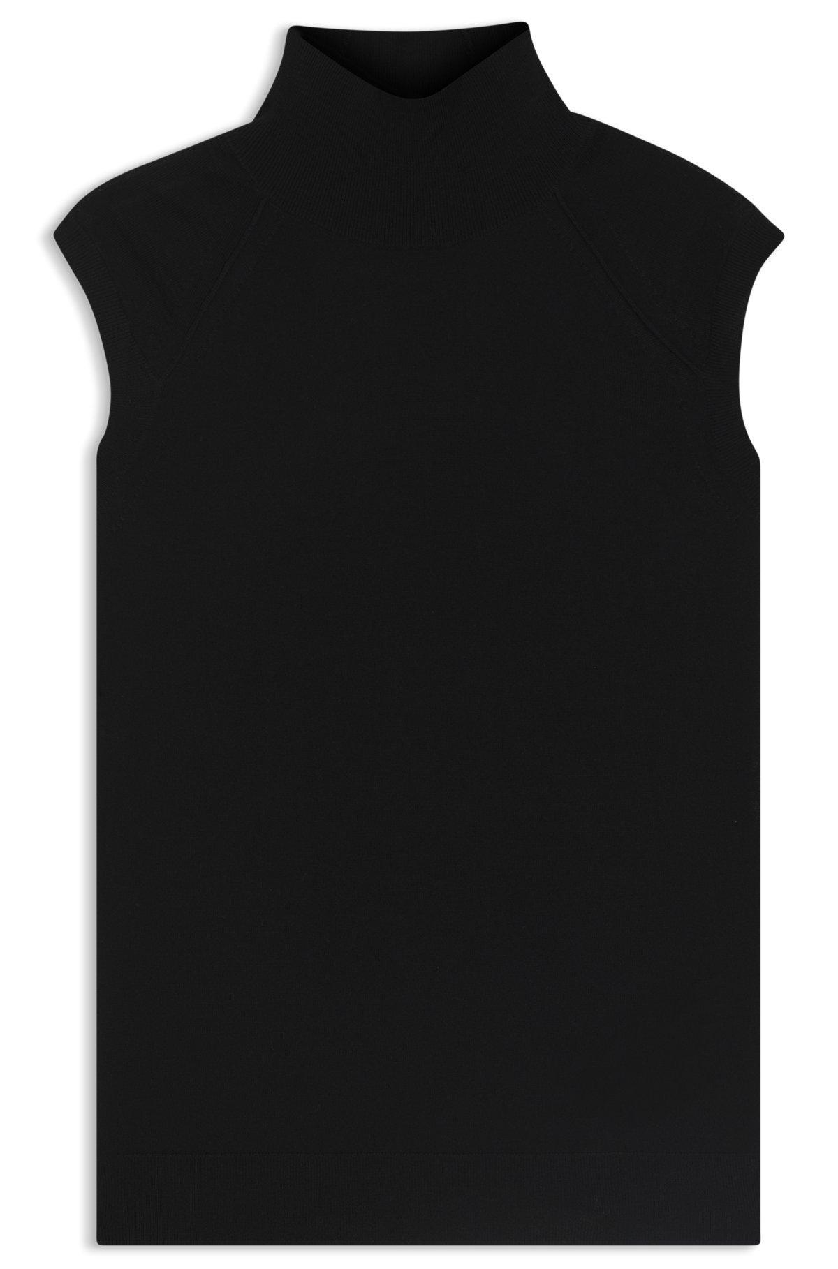 High-neck top in merino wool Product Image