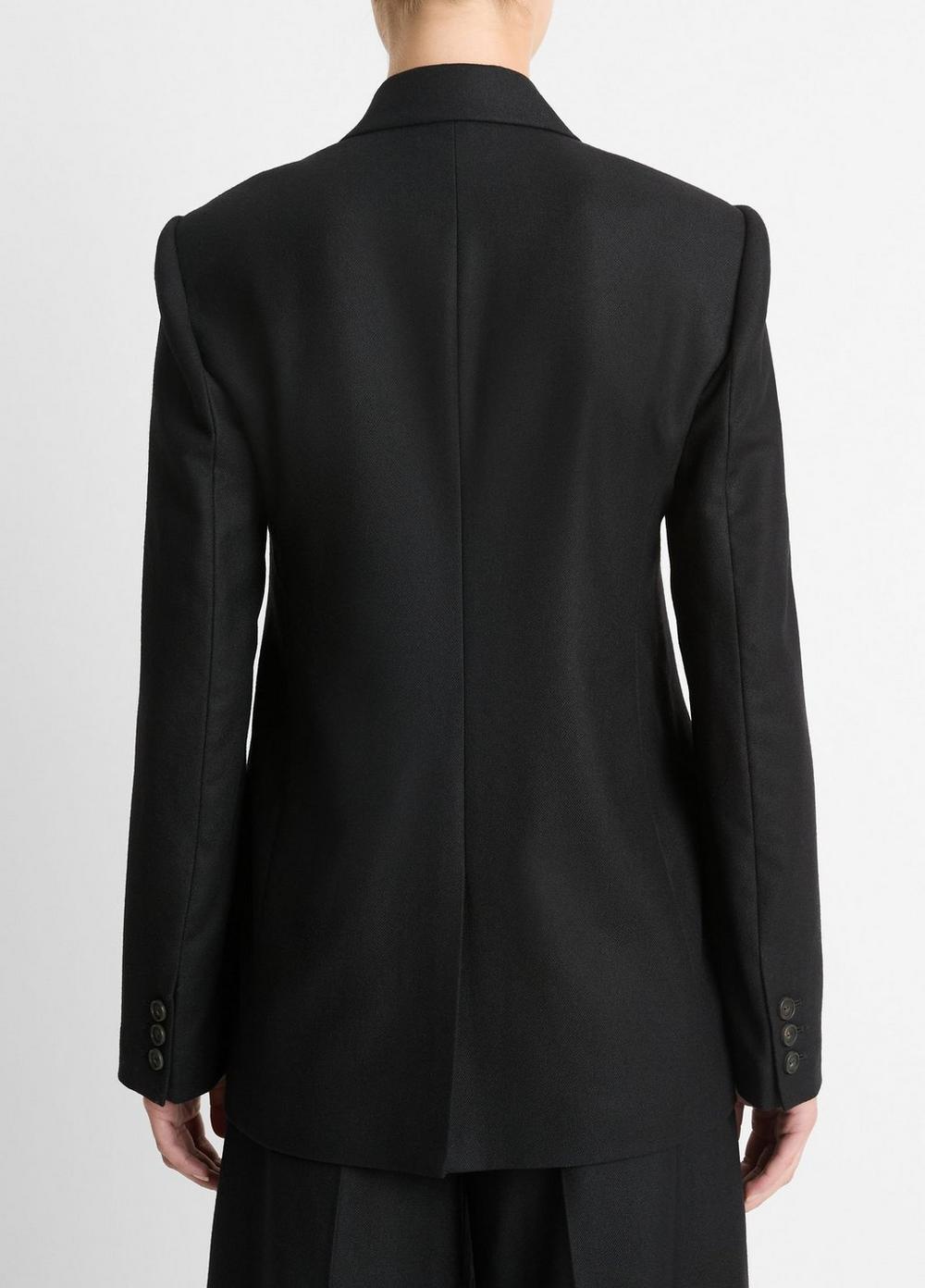 Womens Italian Wool-Blend Flannel Blazer, Black, Size 10 Vince Product Image