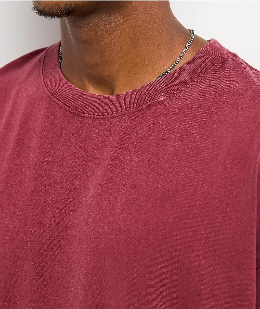 ITA Portal Boxy Maroon T-Shirt Product Image