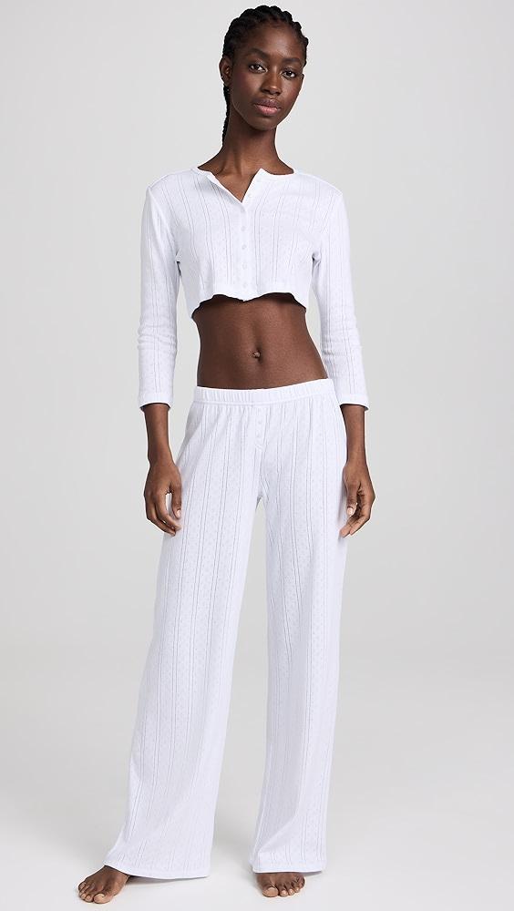 COUCOU The Pointelle Pants | Shopbop Product Image