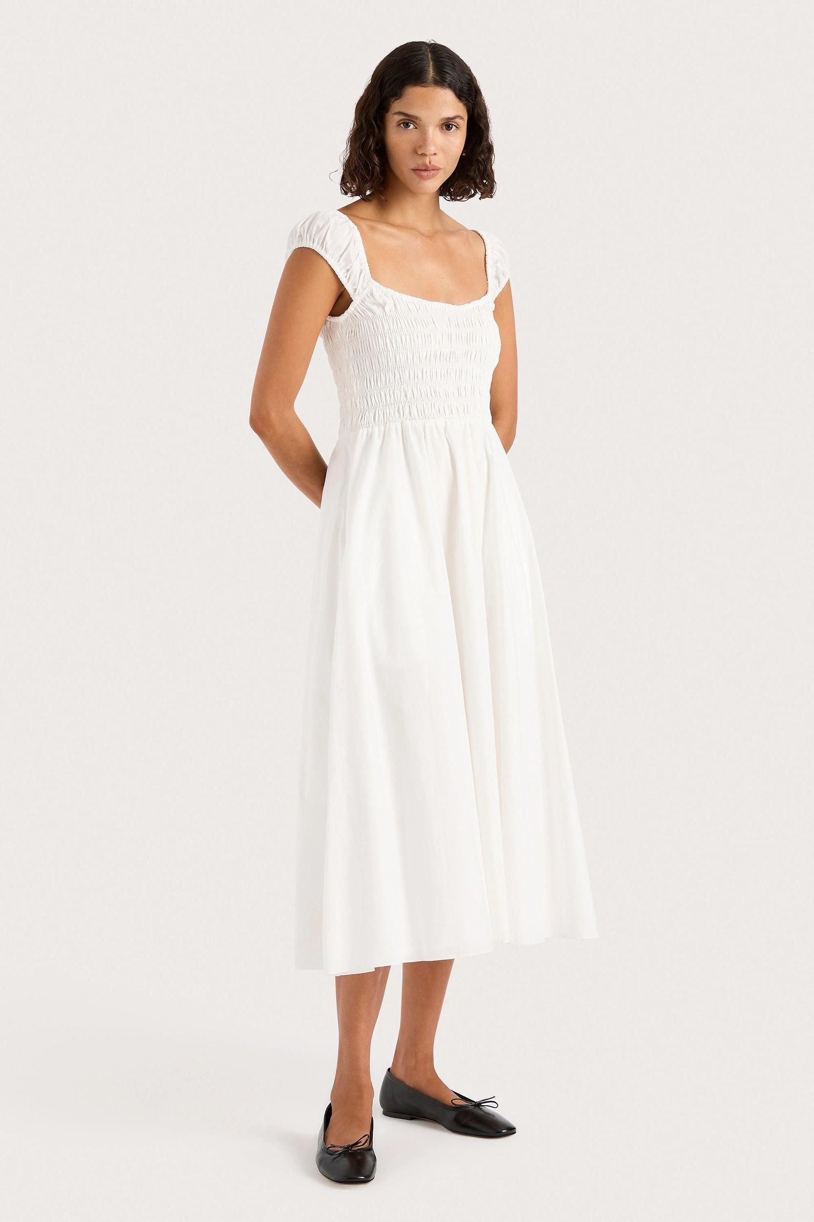 Lene Midi Dress White Product Image