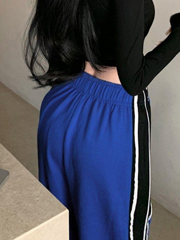 Vintage Side Striped Baggy Sweatpants Product Image