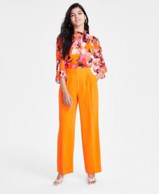 Bar Iii Womens High-Rise Wide-Leg Pants, Created for Macys Product Image