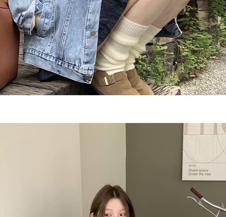 Detachable Hood Washed Denim Jacket Product Image