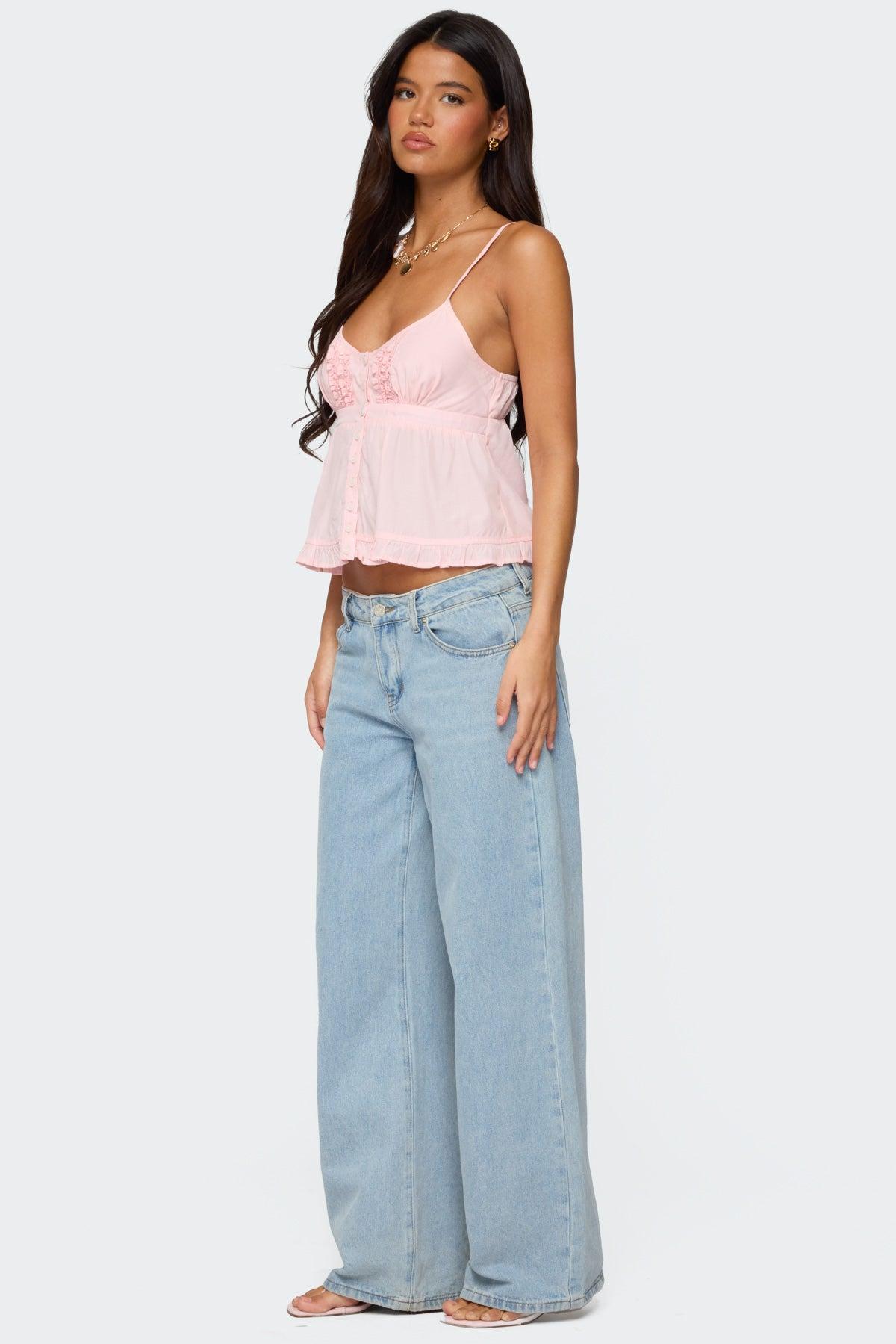 Halsey Ruffle Tank Top Product Image