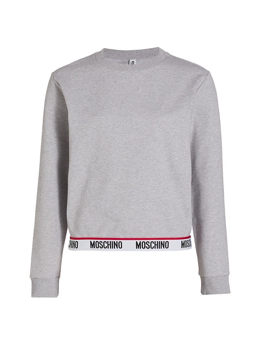 Womens Core Logo-Hem Crewneck Sweatshirt Product Image