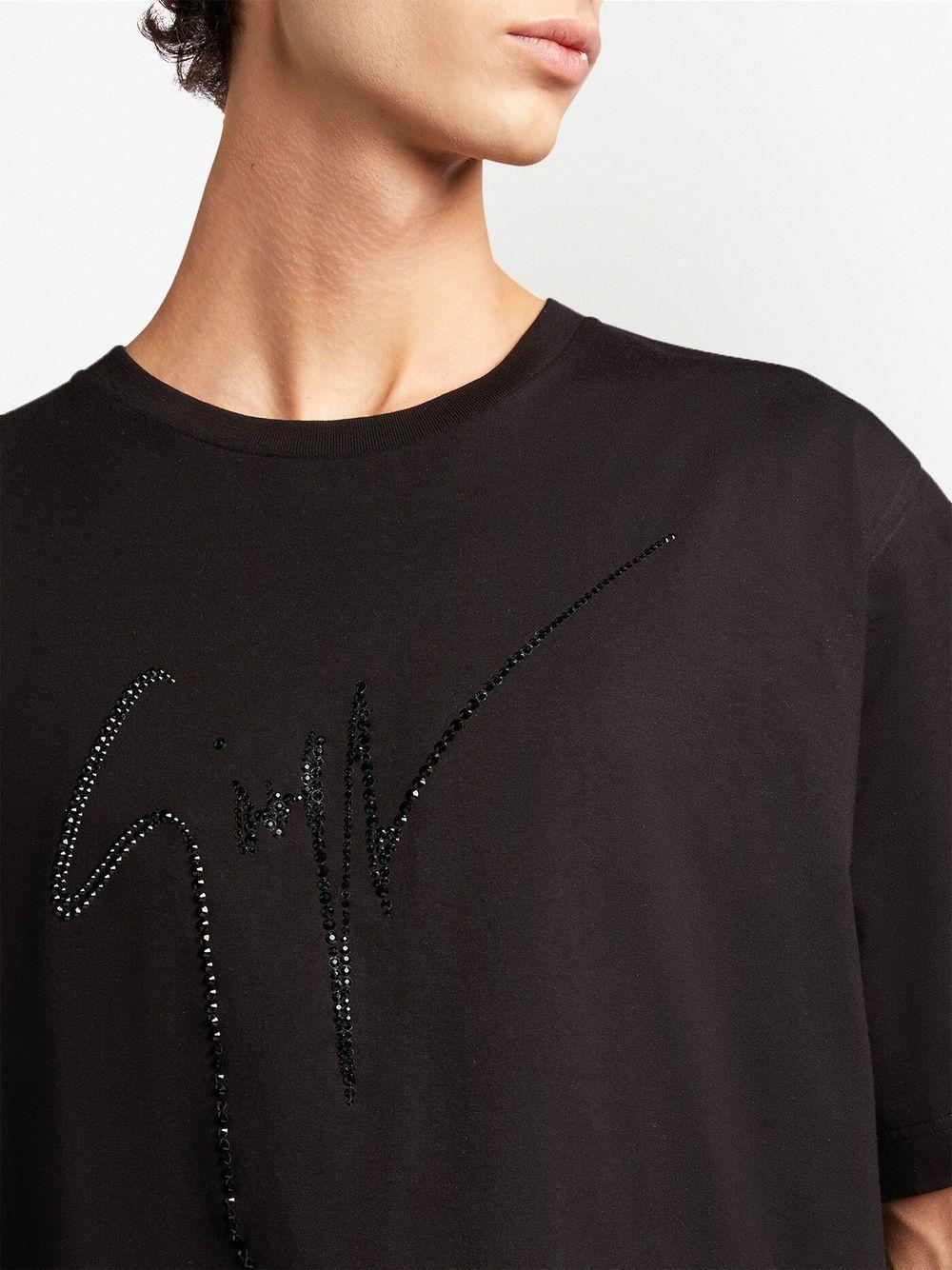 rhinestone-embellished logo T-shirt Product Image