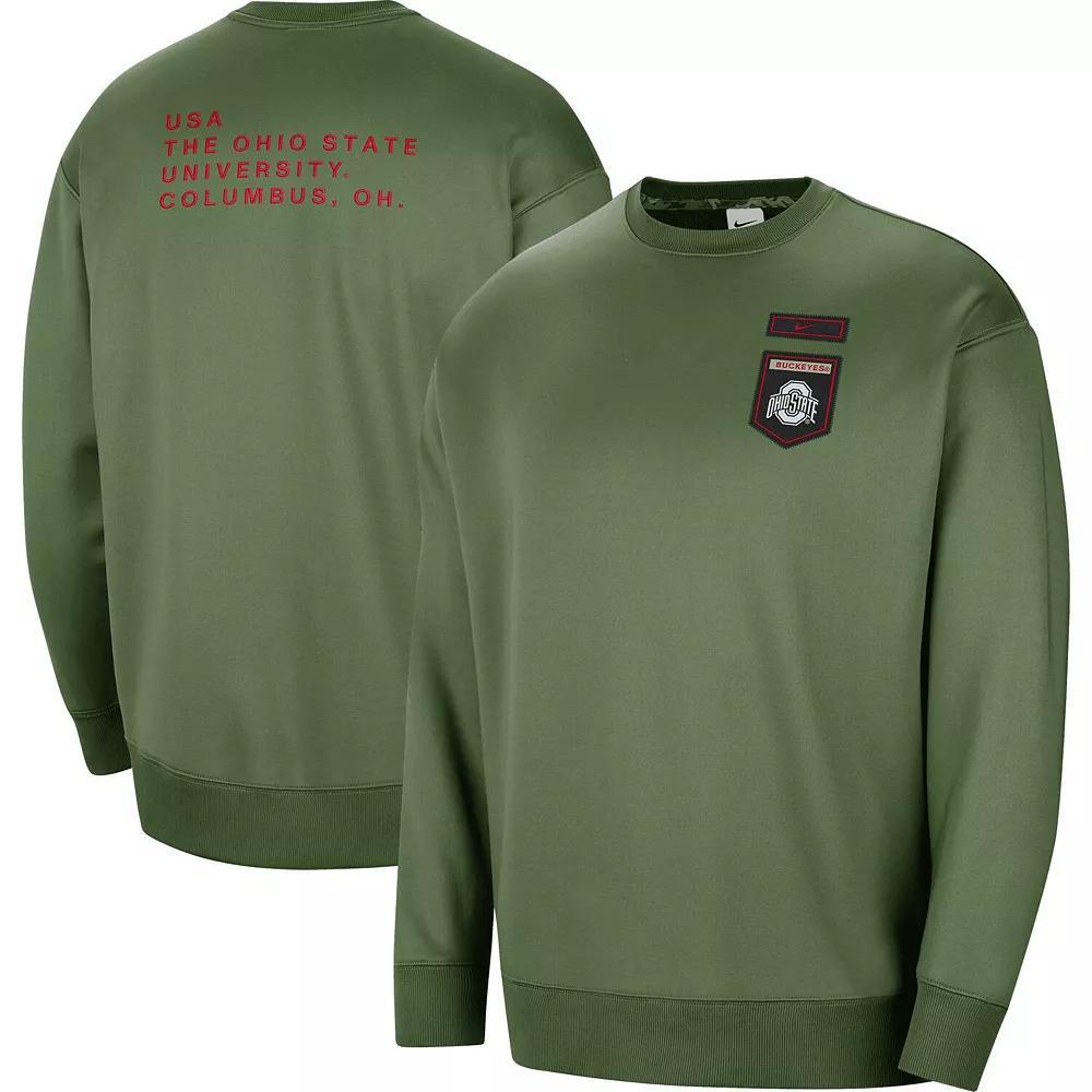 Women's Nike Olive Penn State Nittany Lions Military Collection All-Time Performance Crew Pullover Sweatshirt, Size: XS, Team Product Image