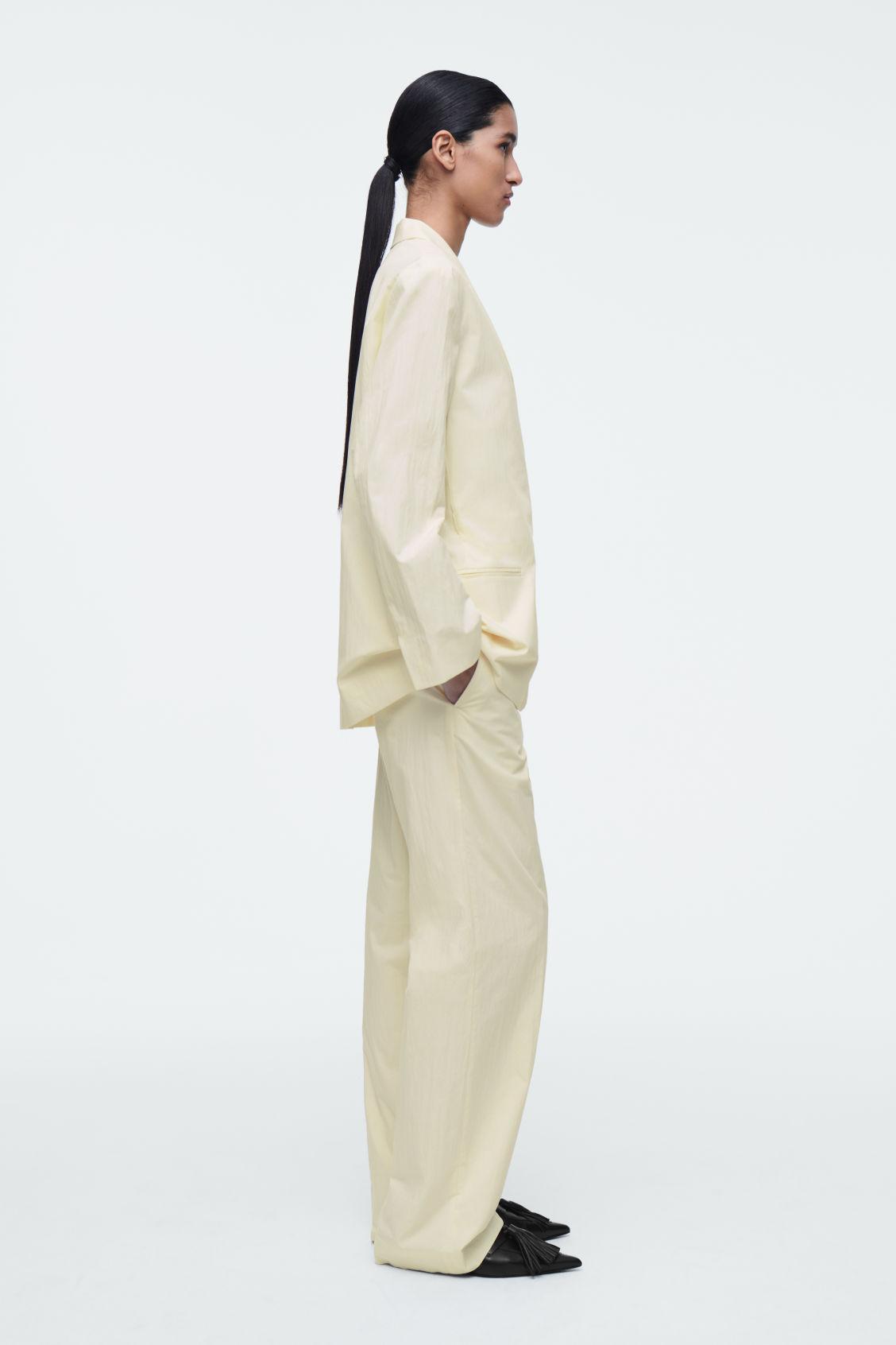 TIE-WAIST COTTON BLAZER Product Image