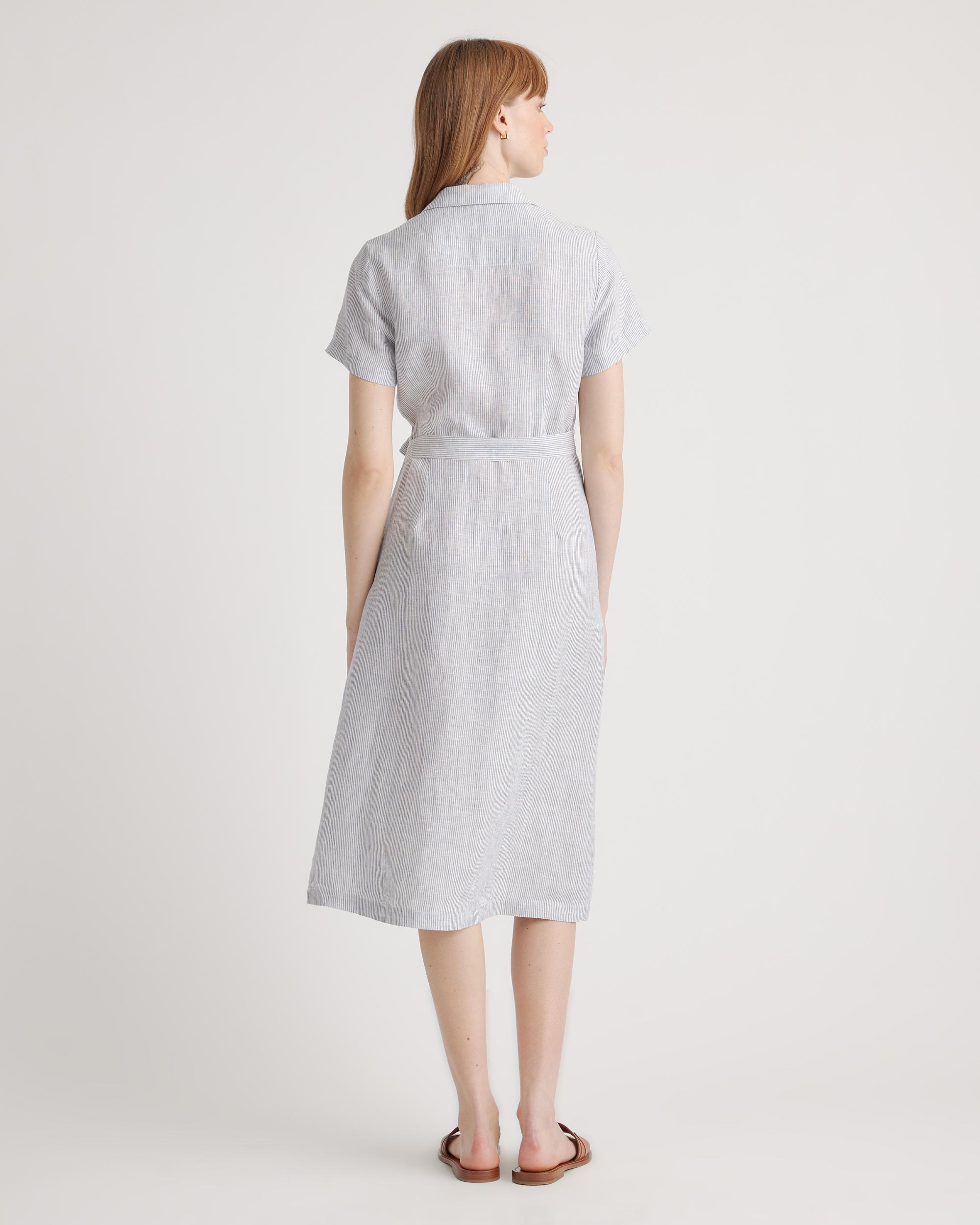 Quince | Women's 100% European Linen Button Front Dress Size XS Product Image