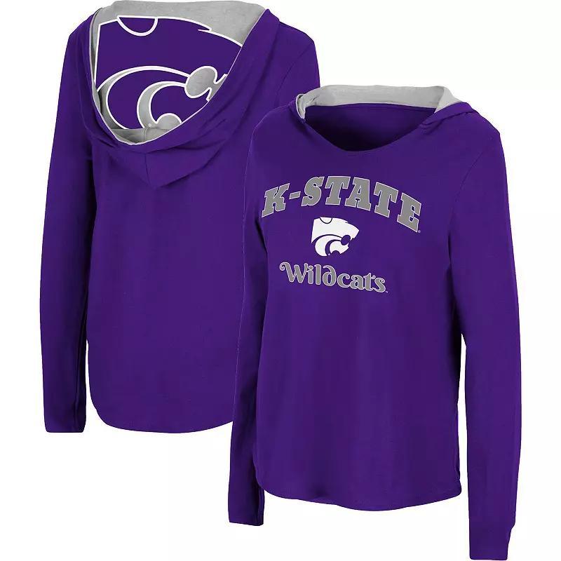 Women's Colosseum Purple Kansas State Wildcats Catalina Hoodie Long Sleeve T-Shirt, Size: Medium Product Image