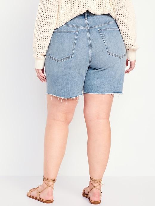 High-Waisted OG Button-Fly Jean Shorts -- 7-inch inseam Product Image
