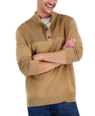Club Room Mens Button Mock Neck Sweater, Created for Macys Product Image