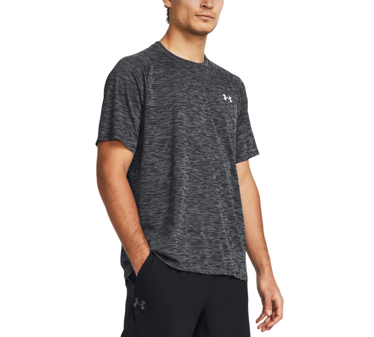 Men's Under Armour Tech Textured Short Sleeve Tee, Size: Medium, Castlerock Product Image