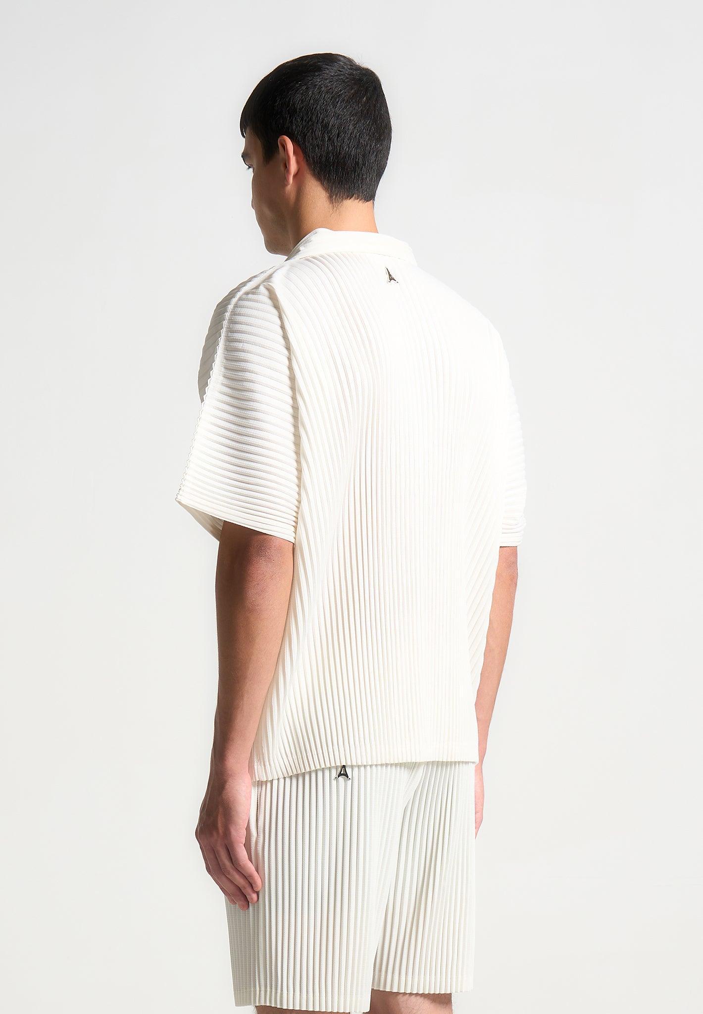 Pleated Shirt - Off White Male Product Image