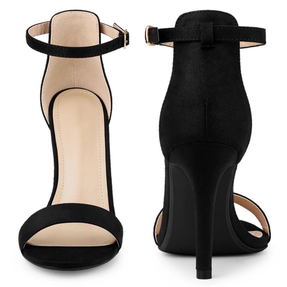 Perphy Women's Ankle Straps Open-Toe Stiletto High Heels Product Image