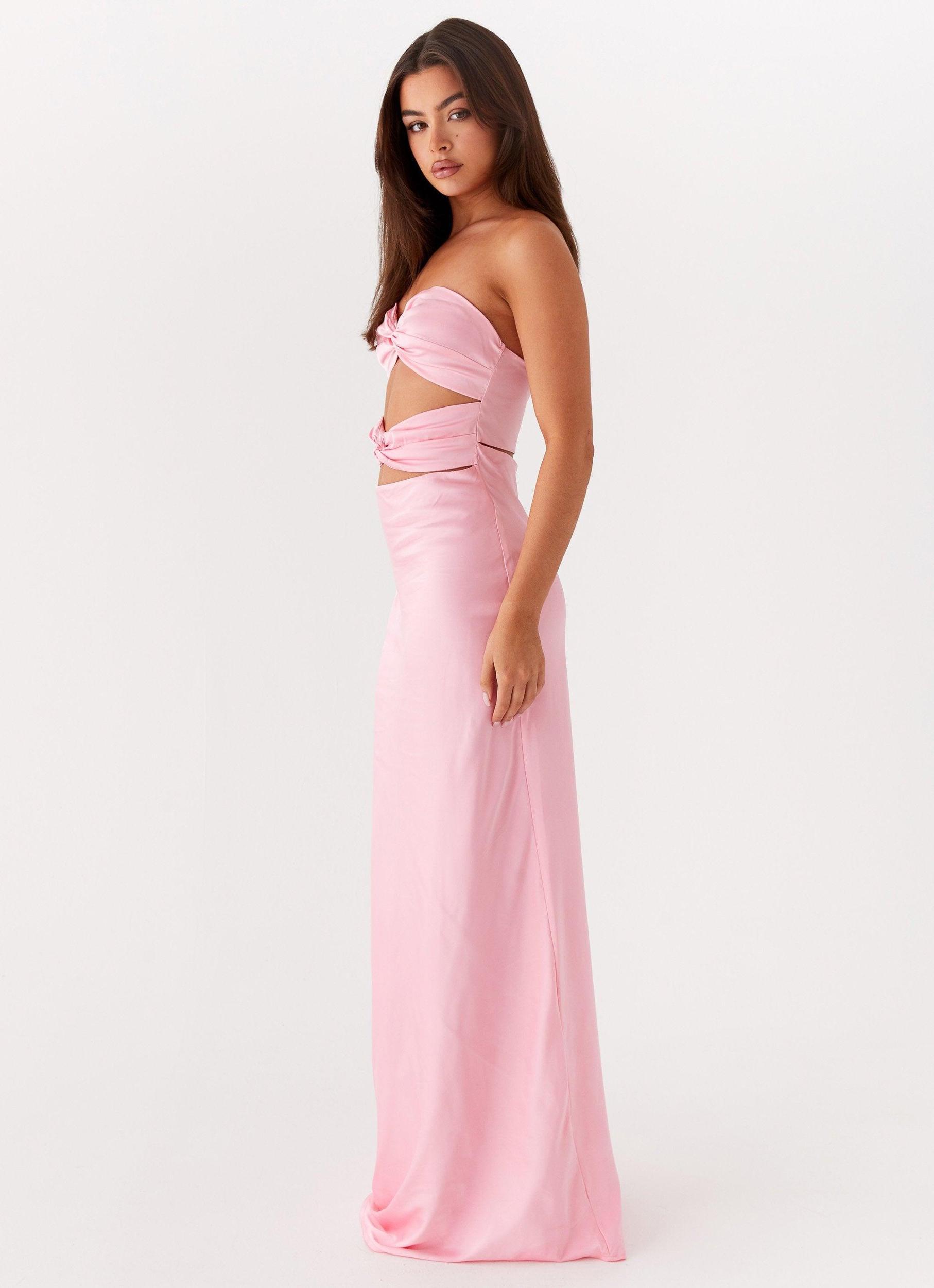 Tianna Strapless Maxi Dress - Pink Product Image