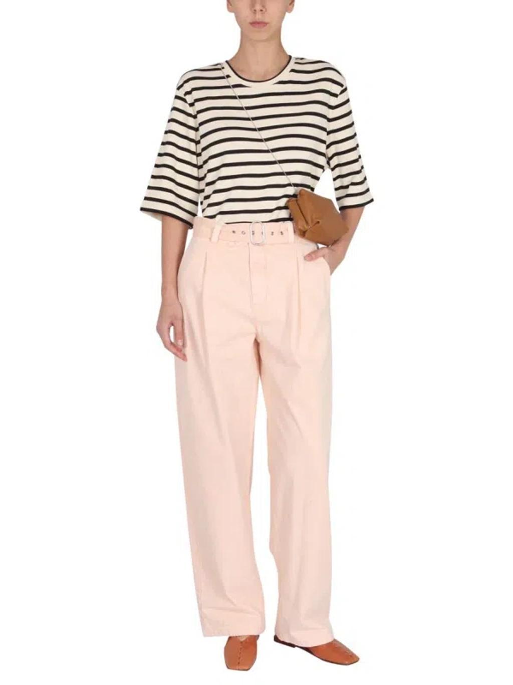 JIL SANDER Wide Leg Trousers In Pink Product Image