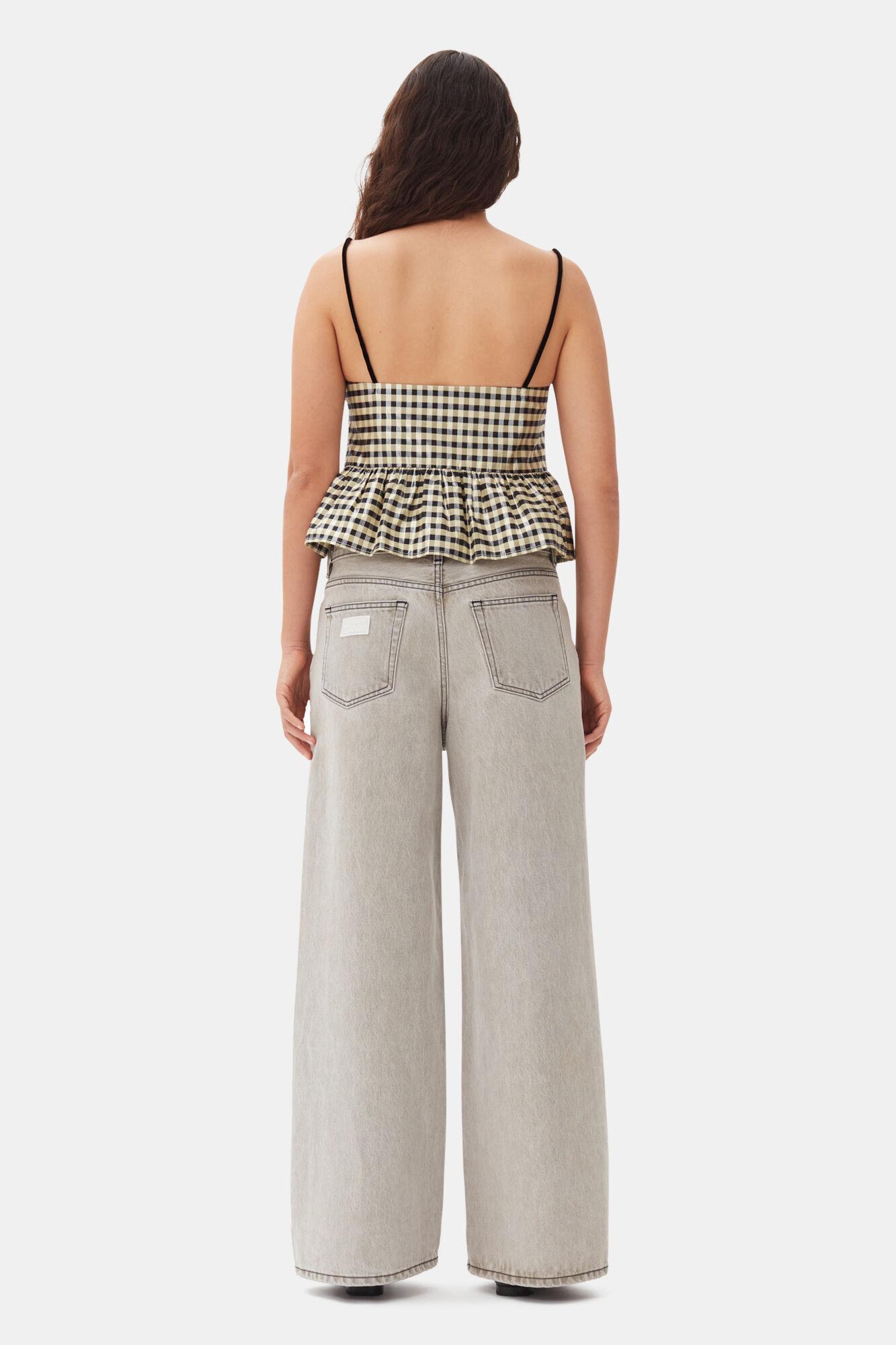 Shiny Check Jacquard Top Product Image
