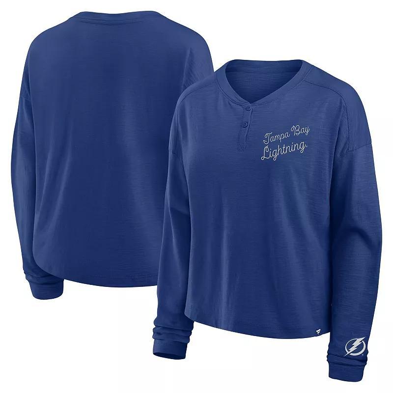 Women's Fanatics Burgundy Colorado Avalanche Oversized All Out Effort Long Sleeve Henley T-Shirt, Size: XL, Med Re Product Image