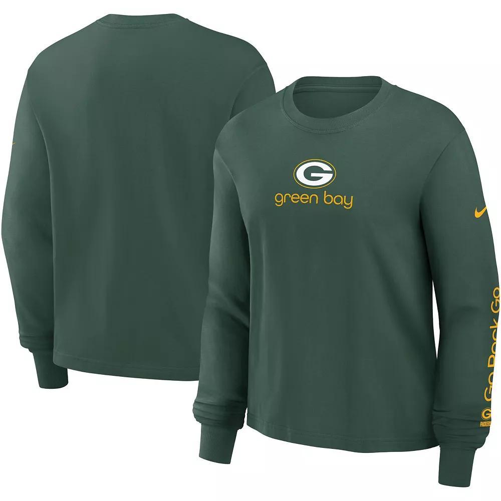 Green Bay Packers Boxy Nike Womens NFL Long-Sleeve T-Shirt Product Image