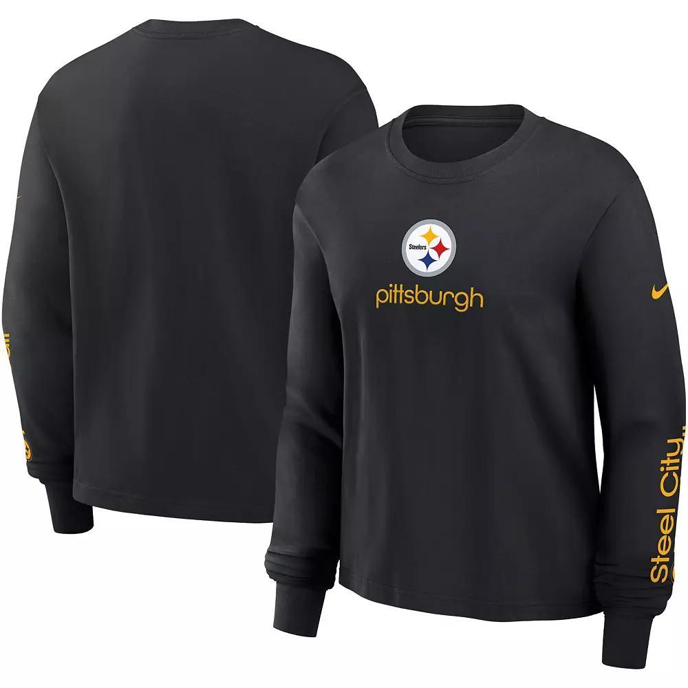 Women's Nike College Navy Seattle Seahawks Boxy Long Sleeve T-Shirt, Size: XS, Blue Product Image