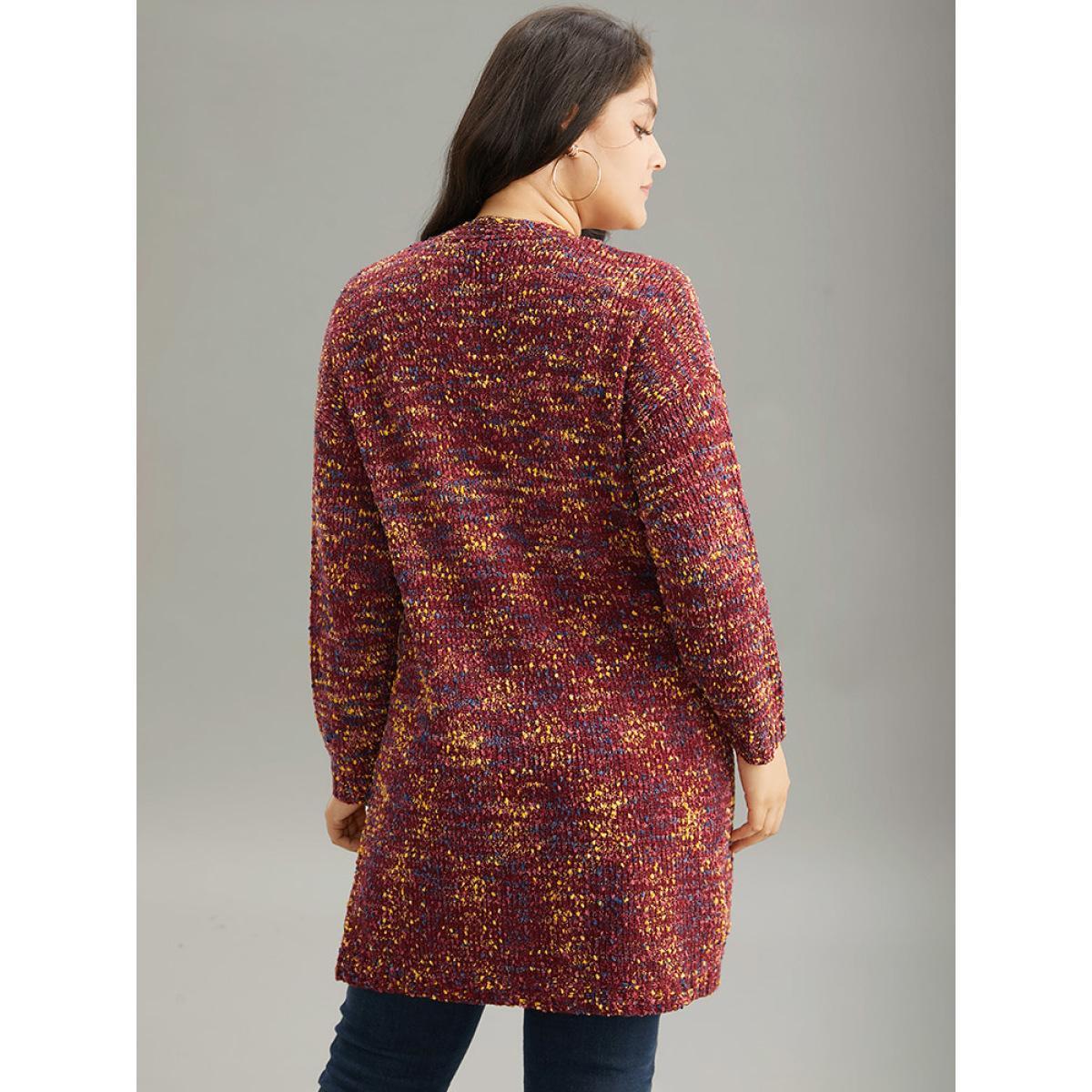 Plus Size Color Textured Open Front Cardigan Scarlet Women Casual Loose Long Sleeve Dailywear Cardigans BloomChic 22-24/3X Product Image