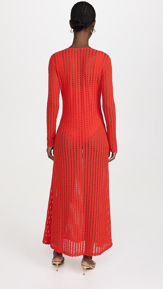 SIMKHAI Elton Keyhole Midi Dress | Shopbop Product Image